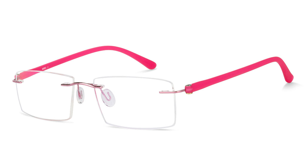 Rimless Eyeglasses-Frame Rectangle--EG