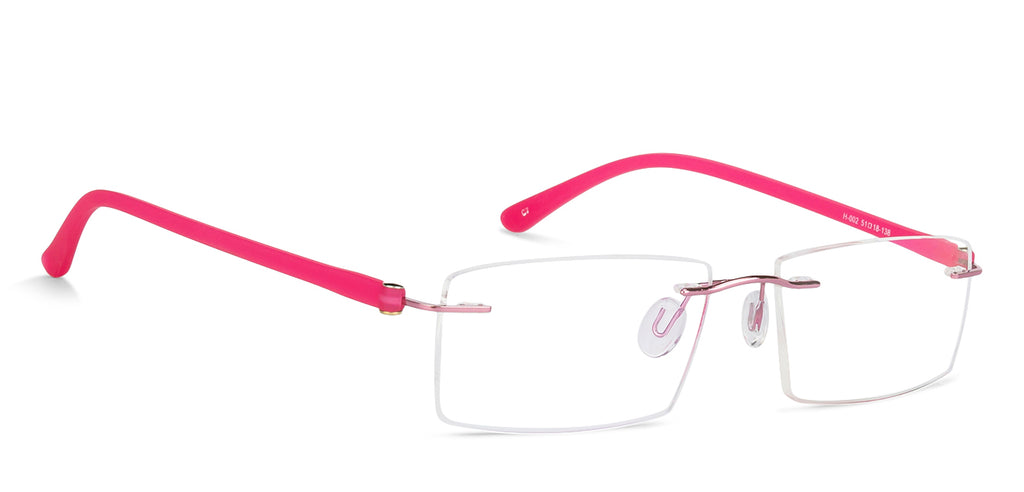 Rimless Eyeglasses-Frame Rectangle--EG