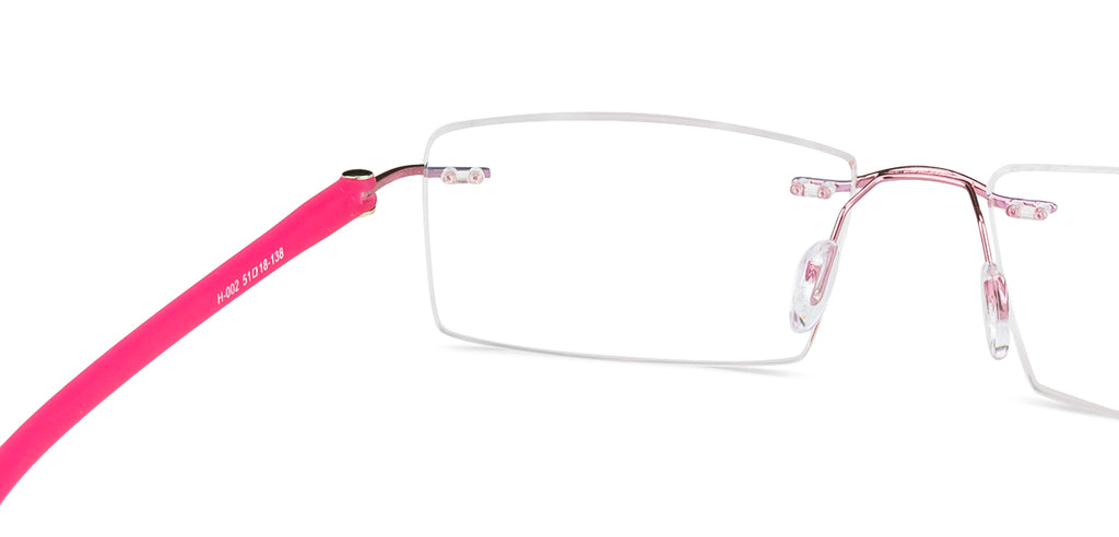 Rimless Eyeglasses-Frame Rectangle--EG