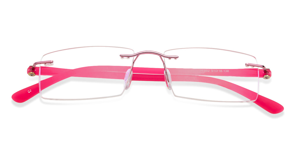 Rimless Eyeglasses-Frame Rectangle--EG