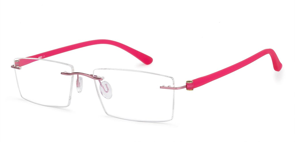 Rimless Eyeglasses-Frame Rectangle--EG