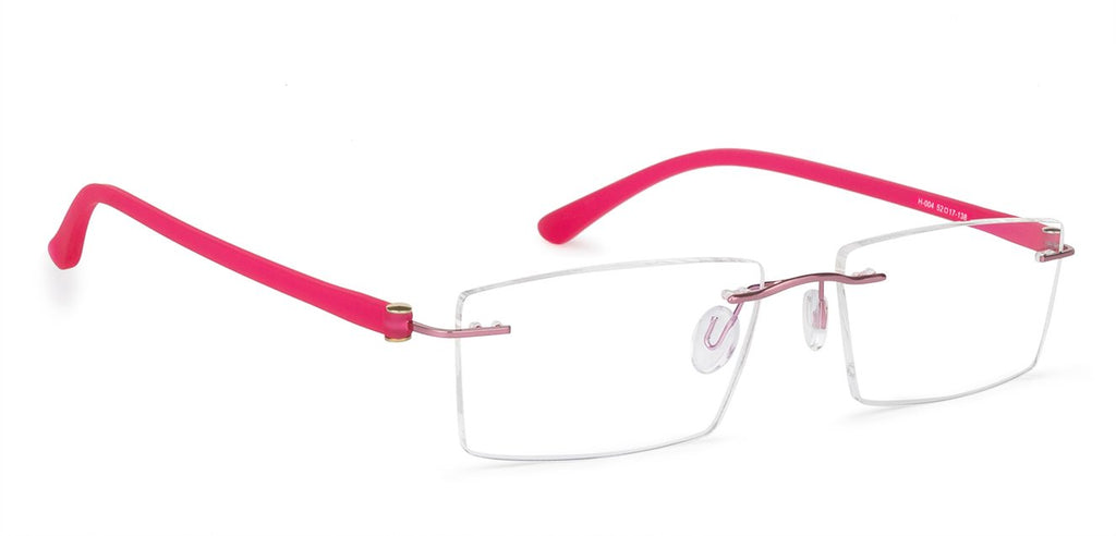 Rimless Eyeglasses-Frame Rectangle--EG
