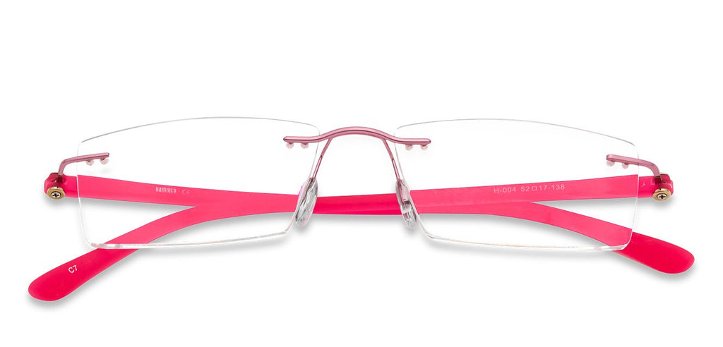 Rimless Eyeglasses-Frame Rectangle--EG