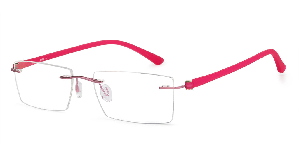 Rimless Eyeglasses-Frame Rectangle--EG