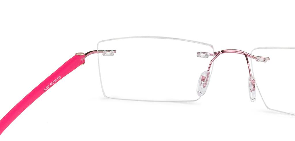 Rimless Eyeglasses-Frame Rectangle--EG