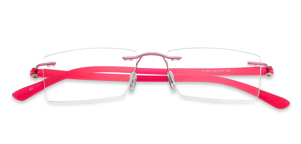 Rimless Eyeglasses-Frame Rectangle--EG