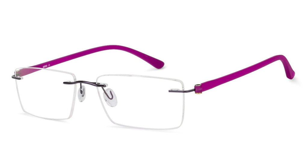 Rimless Eyeglasses-Frame Rectangle--EG