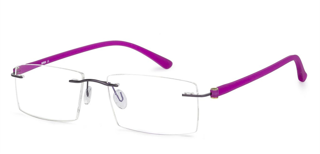 Rimless Eyeglasses-Frame Rectangle--EG