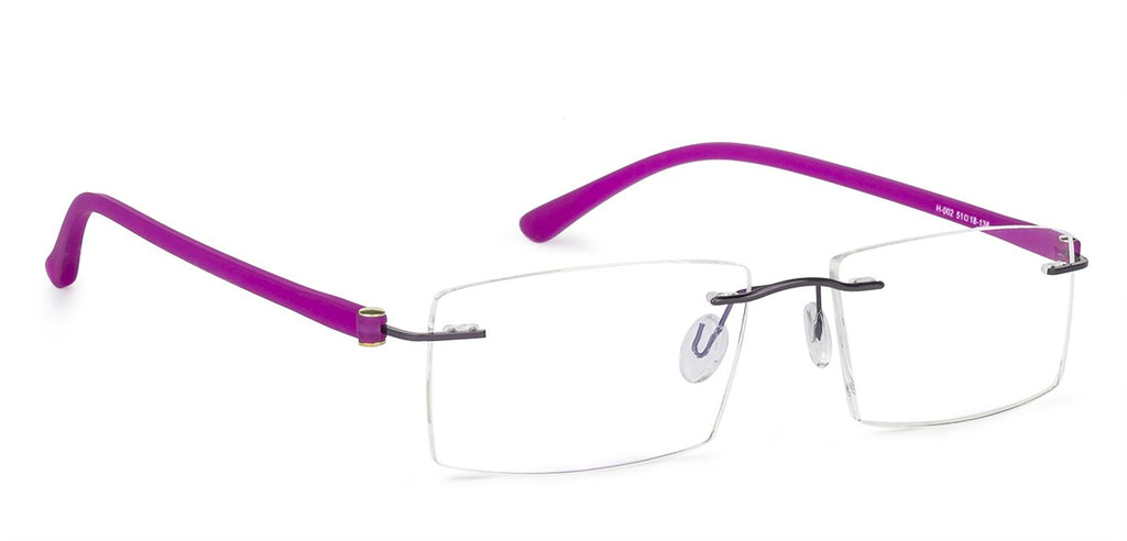 Rimless Eyeglasses-Frame Rectangle--EG