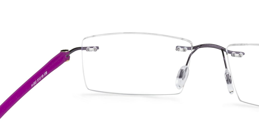 Rimless Eyeglasses-Frame Rectangle--EG