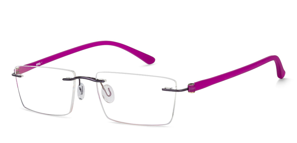 Rimless Eyeglasses-Frame Rectangle--EG