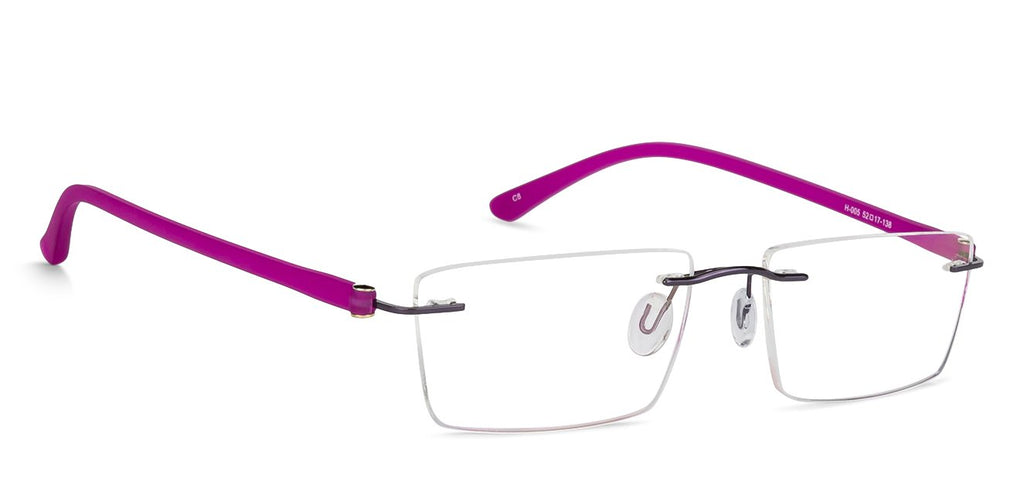 Rimless Eyeglasses-Frame Rectangle--EG