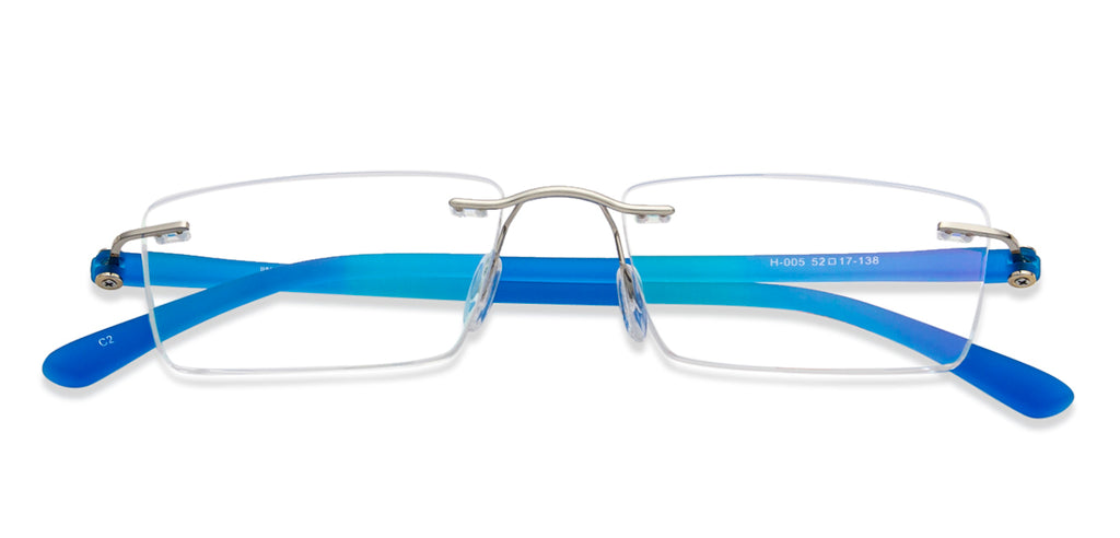 Rimless Eyeglasses-Frame Rectangle--EG