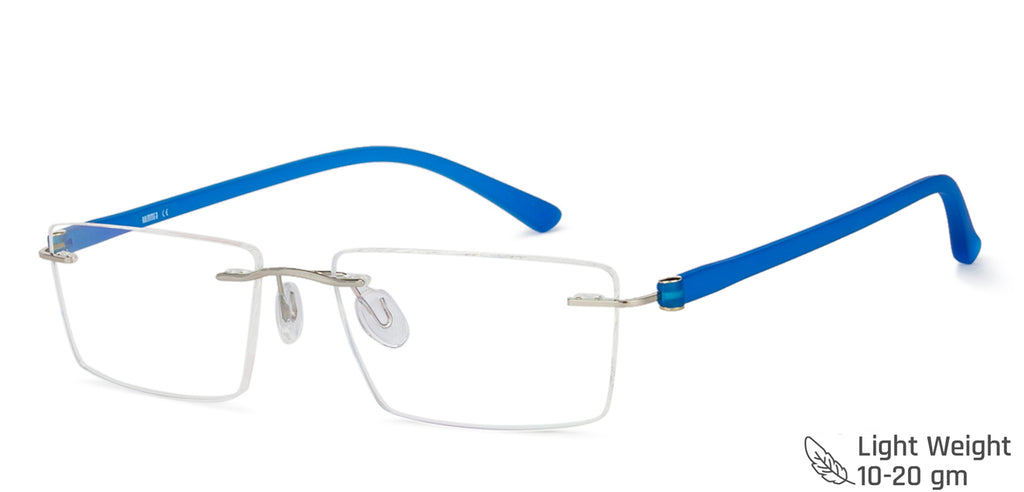 Rimless Eyeglasses-Frame Rectangle--EG