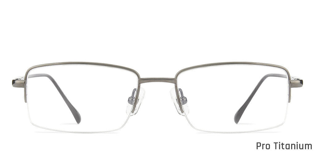 Half Rim Eyeglasses-Frame Rectangle--EG