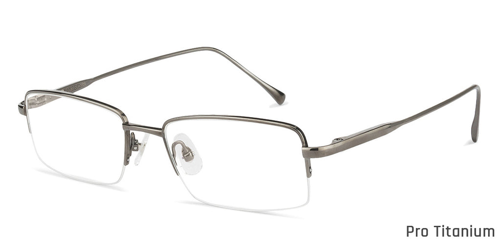 Half Rim Eyeglasses-Frame Rectangle--EG