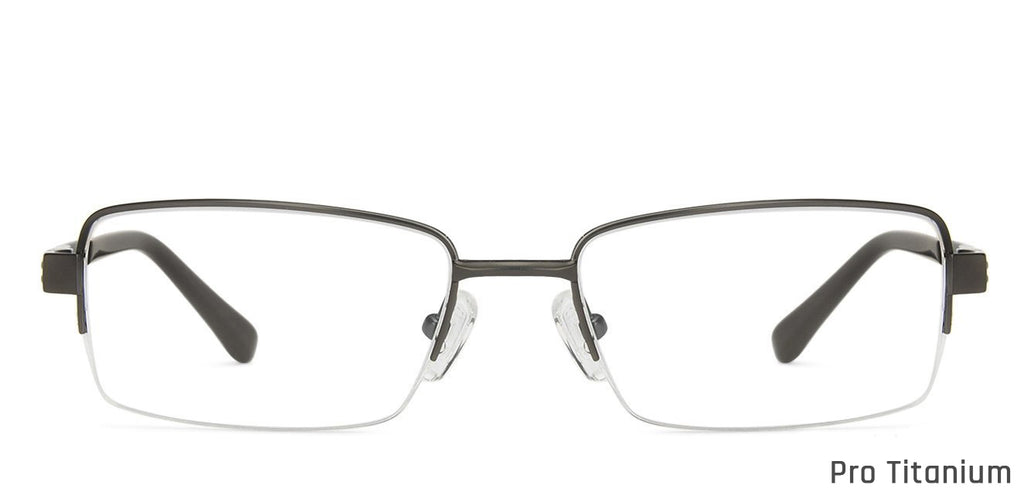 Half Rim Eyeglasses-Frame Rectangle--EG