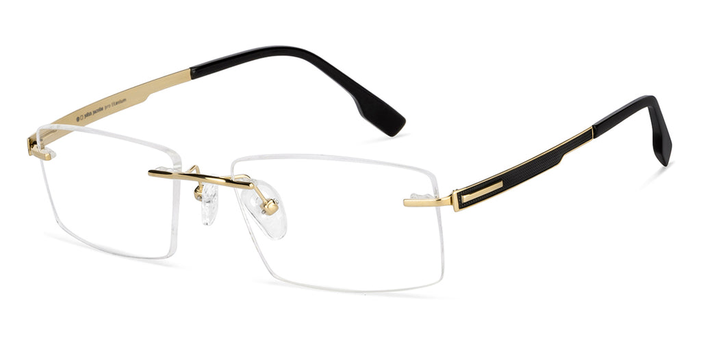 Rimless Eyeglasses-Frame Rectangle--EG