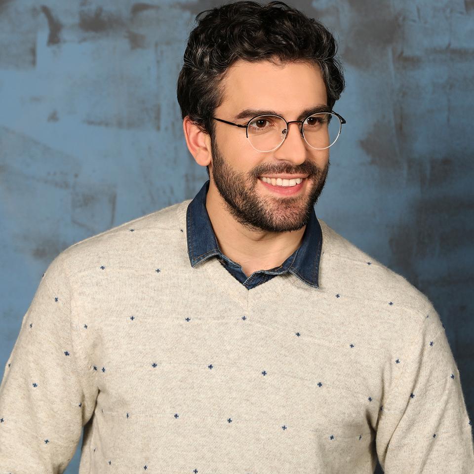 Half Rim Eyeglasses-Frame Round--EG