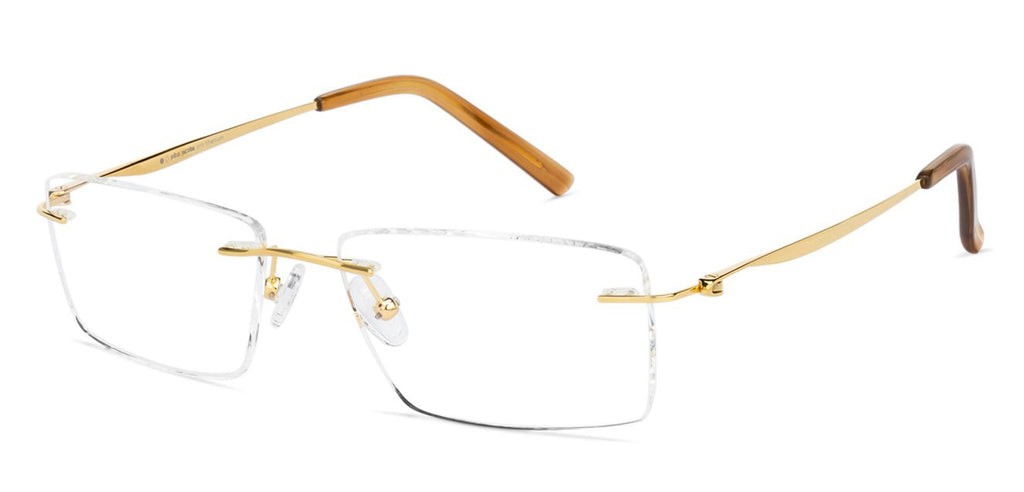 Rimless Eyeglasses-Frame Rectangle--EG
