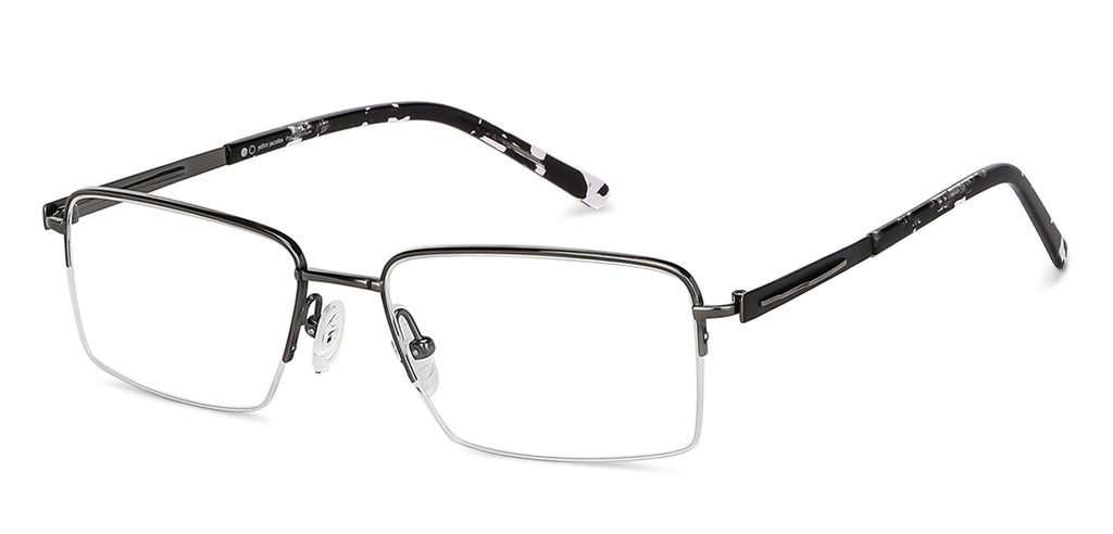 Half Rim Eyeglasses-Frame Rectangle--EG