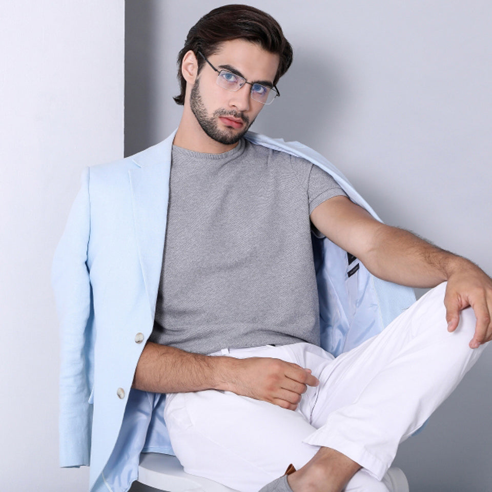 Half Rim Eyeglasses-Frame Rectangle--EG