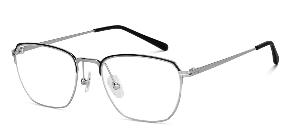 Half Rim Eyeglasses-Frame Rectangle--EG