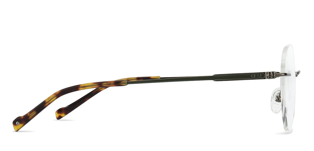 Rimless Eyeglasses-Frame Round--EG