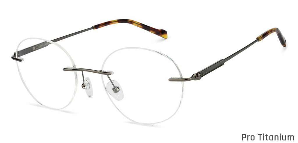Rimless Eyeglasses-Frame Round--EG