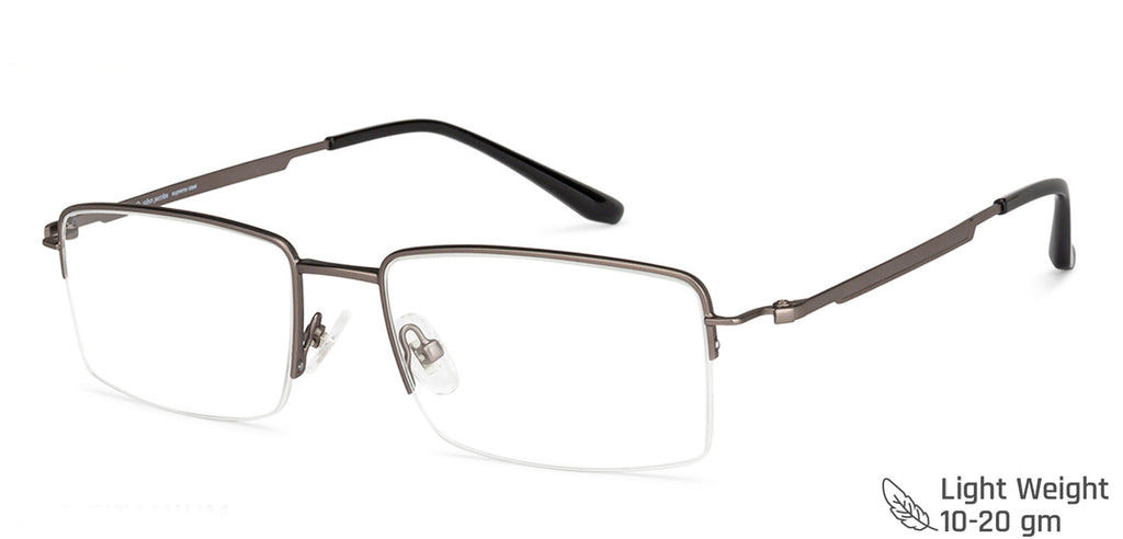 Half Rim Eyeglasses-Frame Rectangle--EG