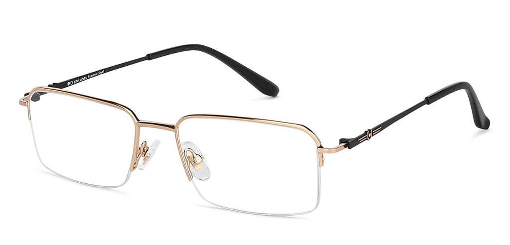 Half Rim Eyeglasses-Frame Rectangle--EG