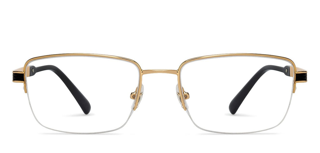 Half Rim Eyeglasses-Frame Rectangle--EG