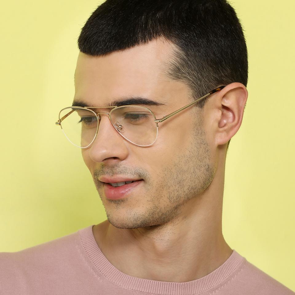 Half Rim Eyeglasses-Frame Aviator--EG