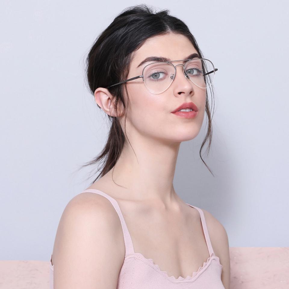 Half Rim Eyeglasses-Frame Aviator--EG