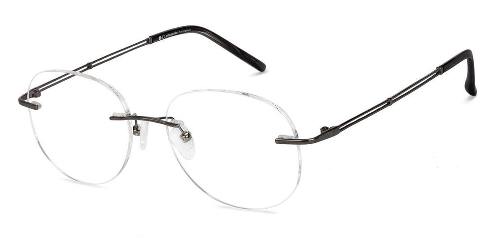 Rimless Eyeglasses-Frame Round--EG