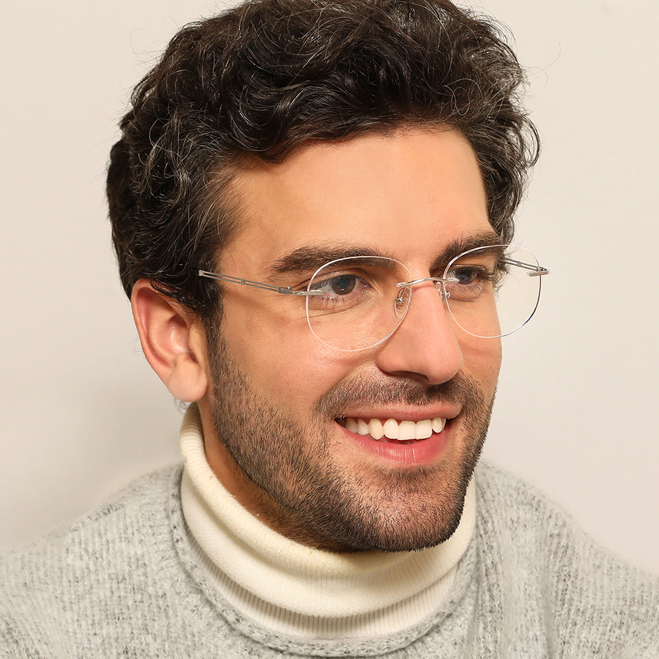 Rimless Eyeglasses-Frame Round--EG