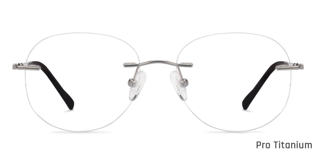 Rimless Eyeglasses-Frame Round--EG