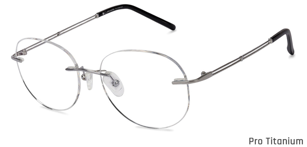 Rimless Eyeglasses-Frame Round--EG
