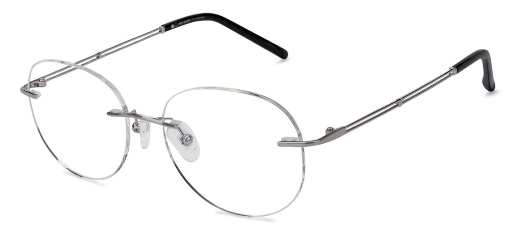 Rimless Eyeglasses-Frame Round--EG