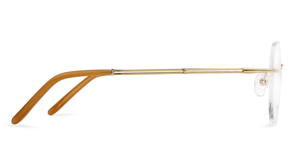 Rimless Eyeglasses-Frame Round--EG