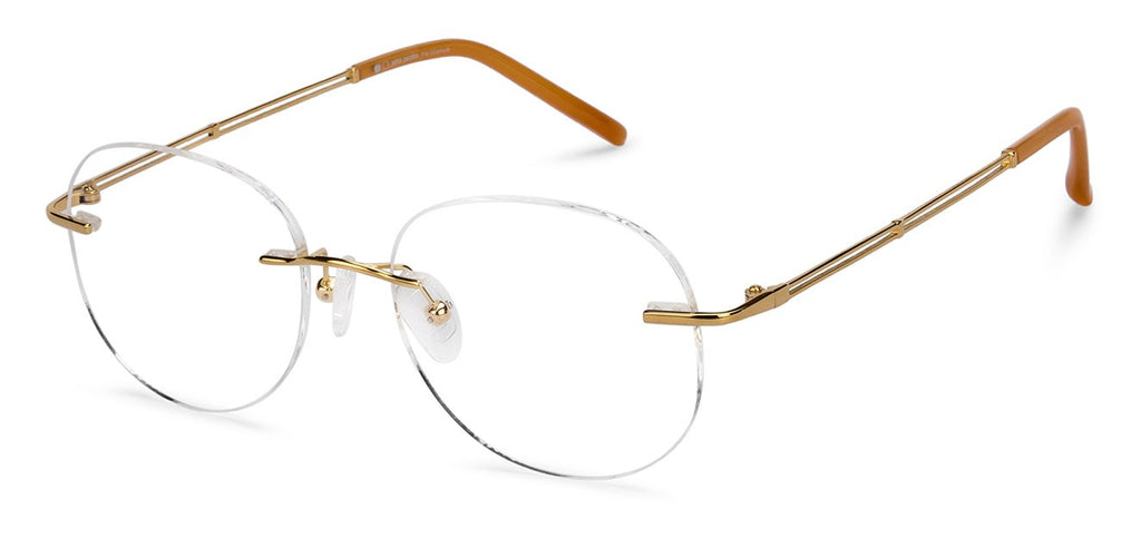 Rimless Eyeglasses-Frame Round--EG