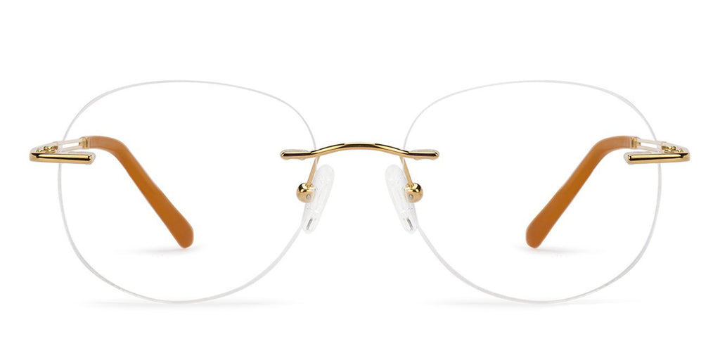 Rimless Eyeglasses-Frame Round--EG