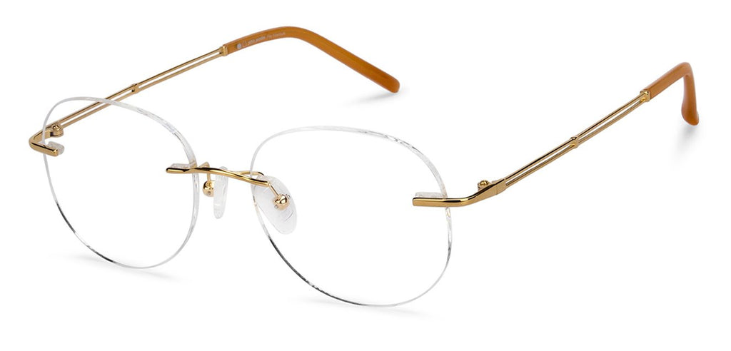 Rimless Eyeglasses-Frame Round--EG