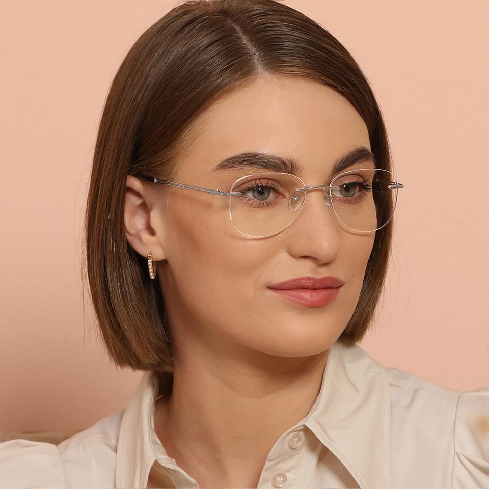 Rimless Eyeglasses-Frame Aviator--EG