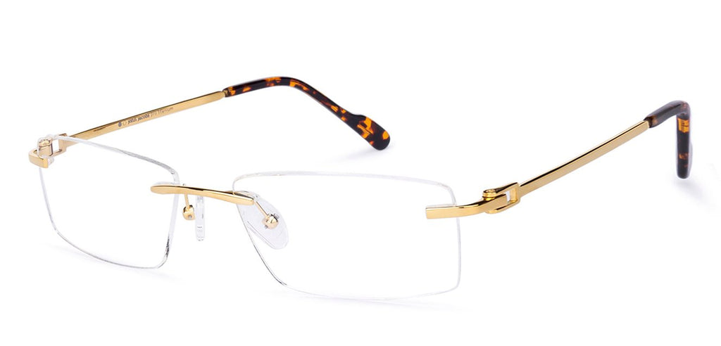 Rimless Eyeglasses-Frame Rectangle--EG