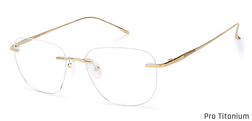 Rimless Eyeglasses-Frame Square--EG