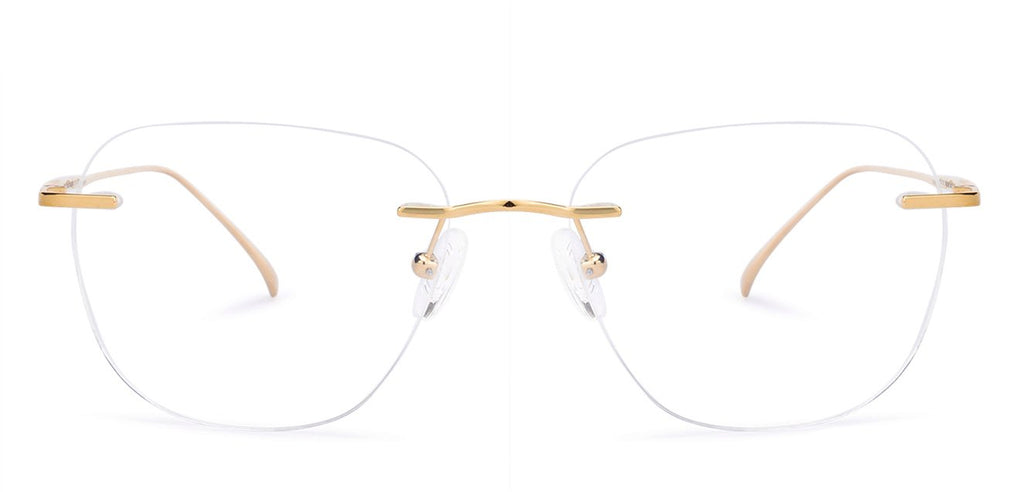Rimless Eyeglasses-Frame Square--EG