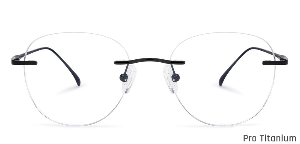 Rimless Eyeglasses-Frame Round--EG