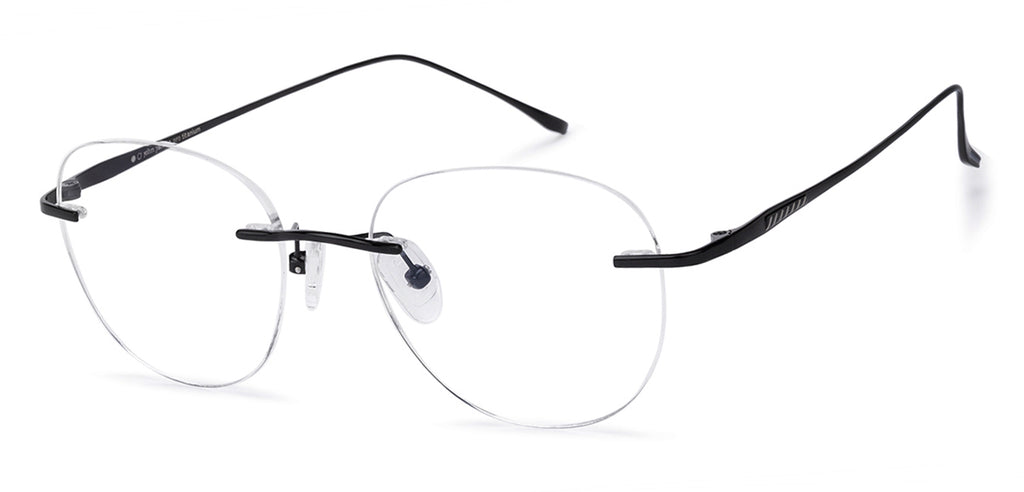 Rimless Eyeglasses-Frame Round--EG