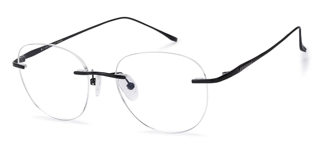 Rimless Eyeglasses-Frame Round--EG